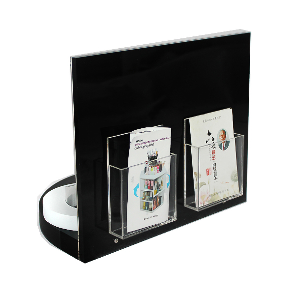 黑色雙孔亞克力飲料展示架