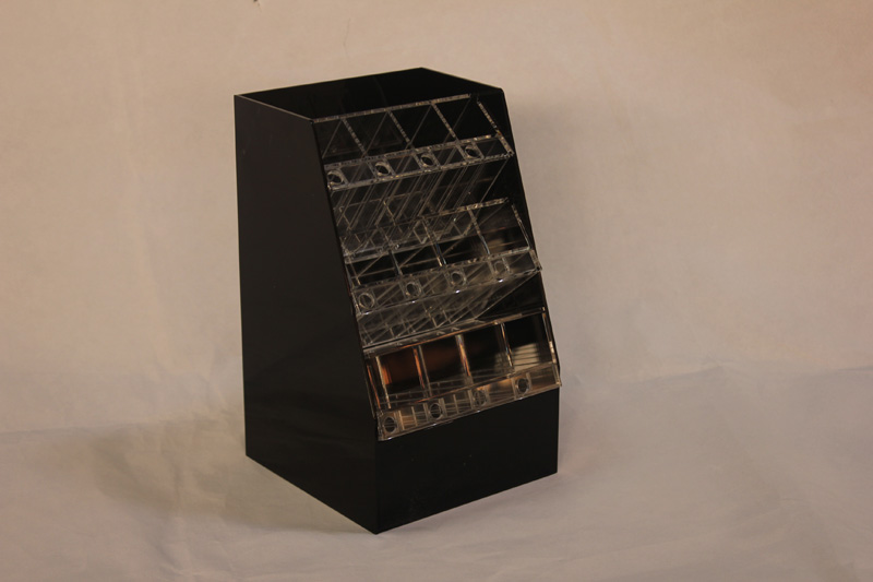 雙層混裝亞克力化妝品展示架