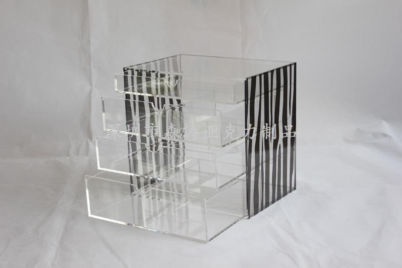 四層抽屜透明亞克力收納盒