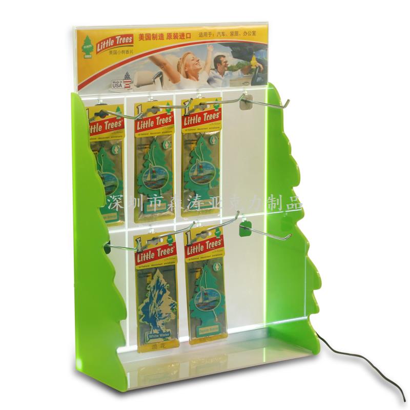 綠色雙層掛鉤亞克力展架