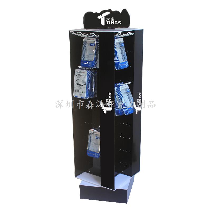 黑色旋轉亞克力展架